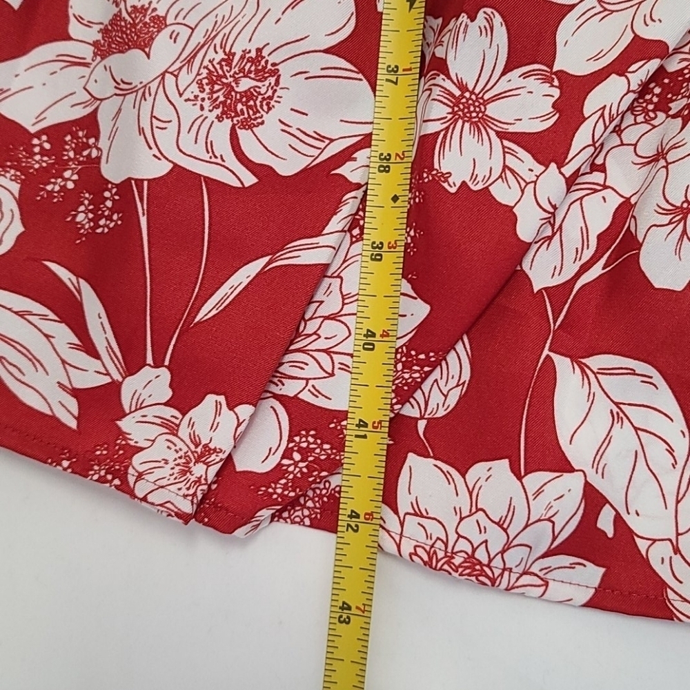 NWT Rebecca Minkoff Red Floral Wrap Dress … - Picture 10 of 16